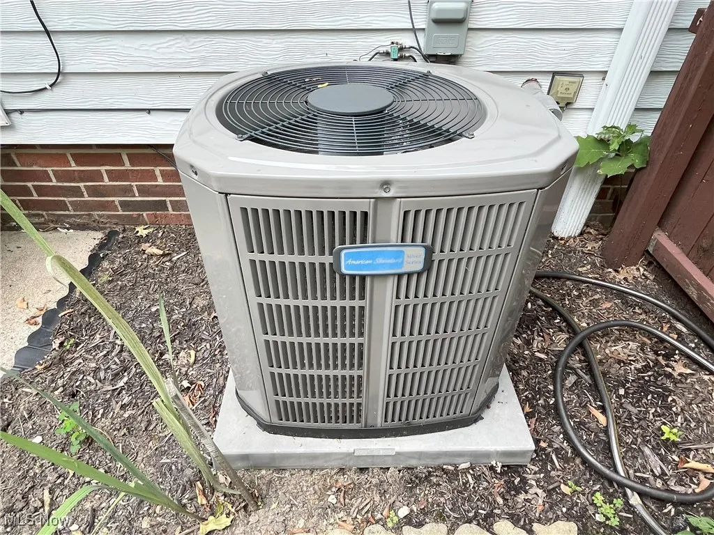 Exterior view of a central AC unit.