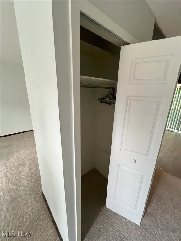 View of coat closet.