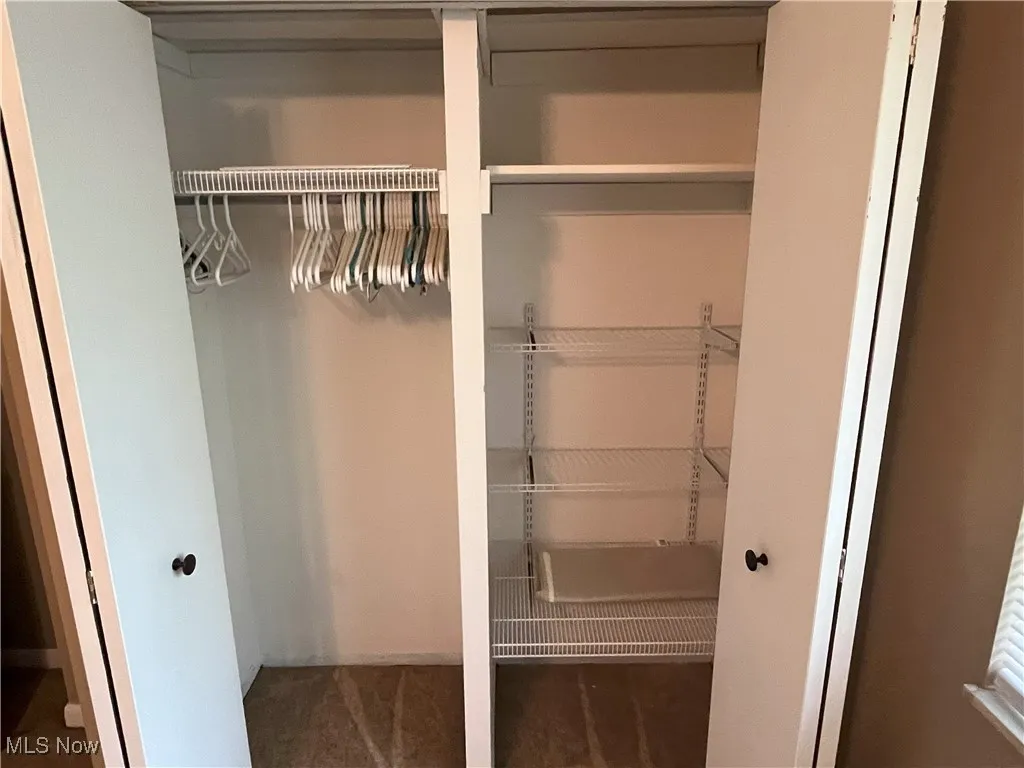 View of bedroom closet.