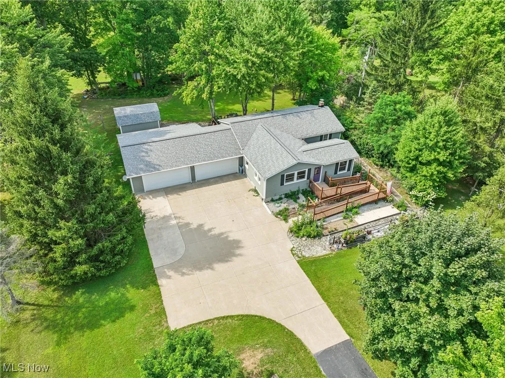 View from above of property