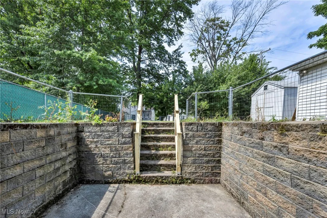 Gate with a patio