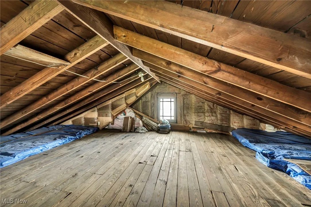 View of unfinished attic