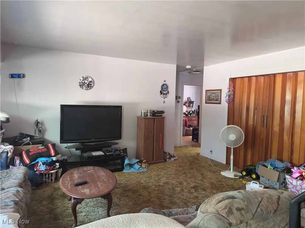View of carpeted living room
