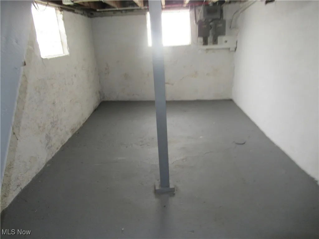 View of below grade area