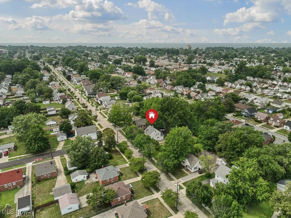 Aerial view of property