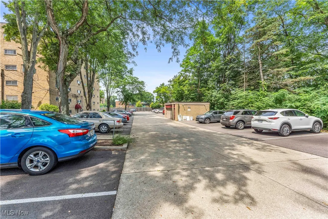 View of uncovered parking lot