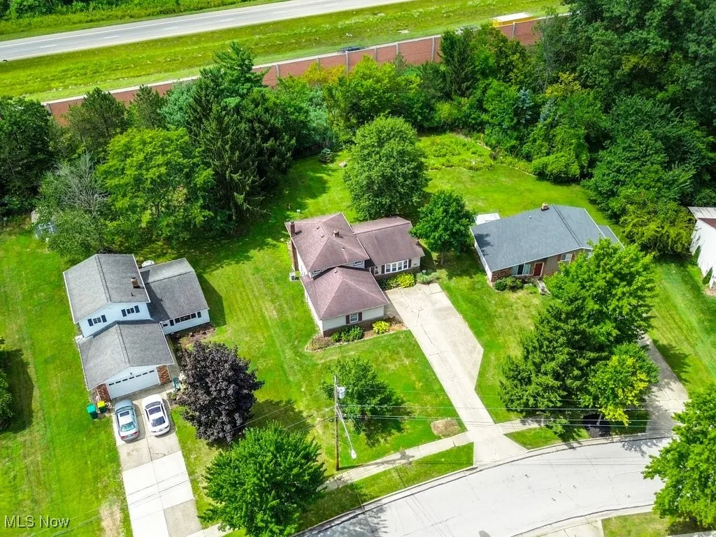 Aerial view of residential area
