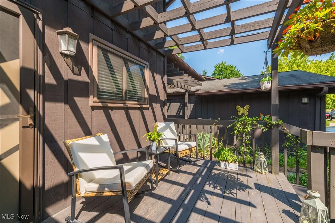 View of wooden deck