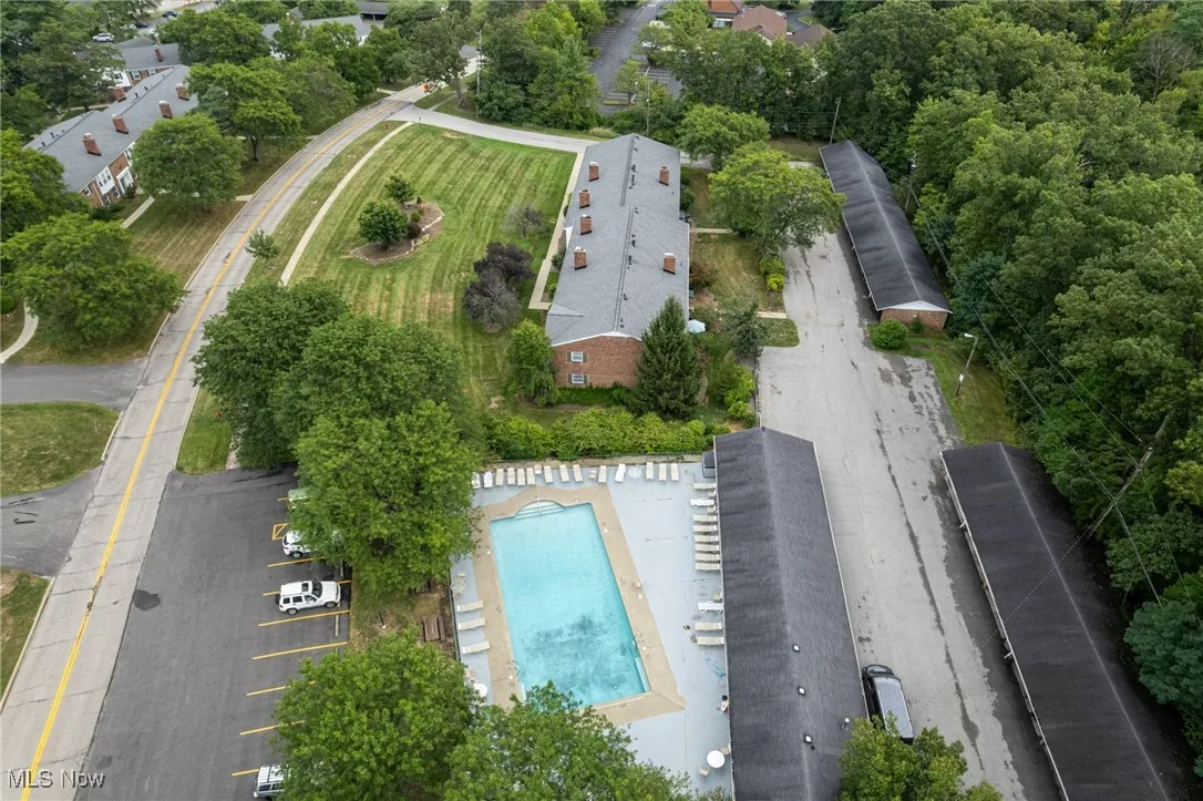 Bird's eye view of a pool