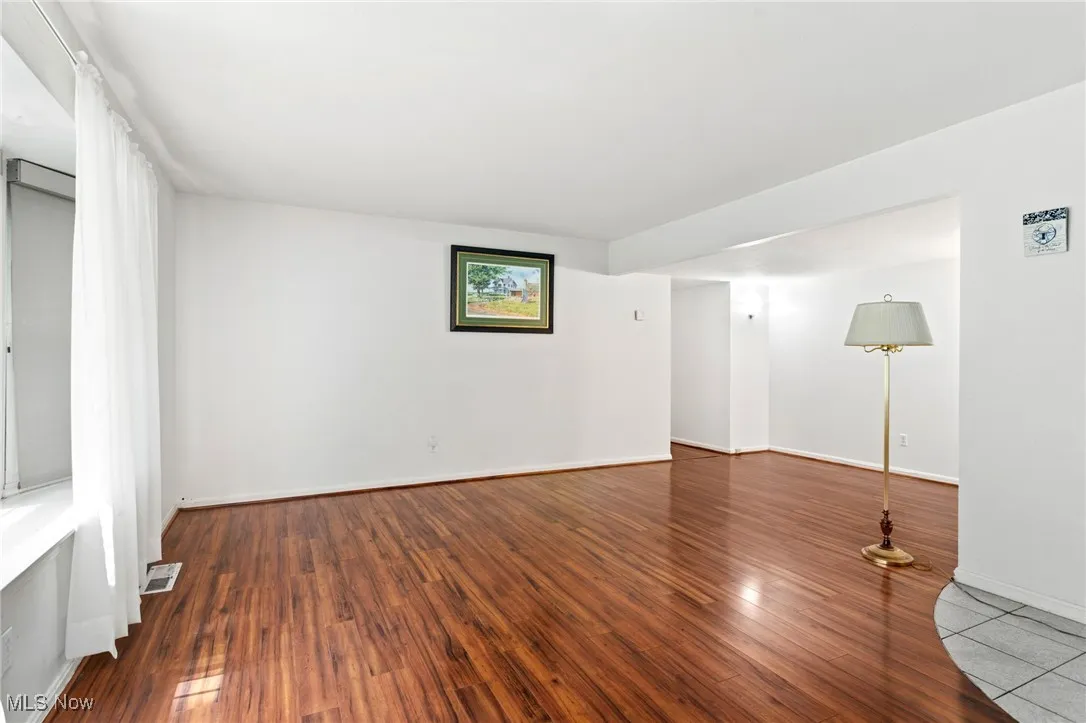 Living room with laminate floors