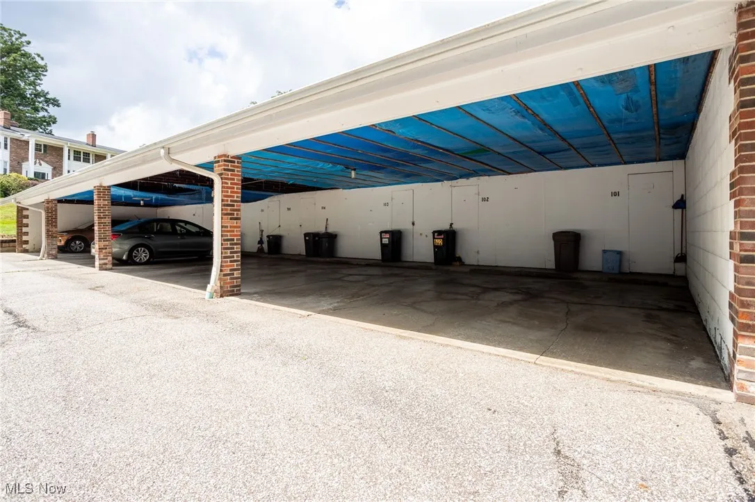 View of Carport with assigned space.