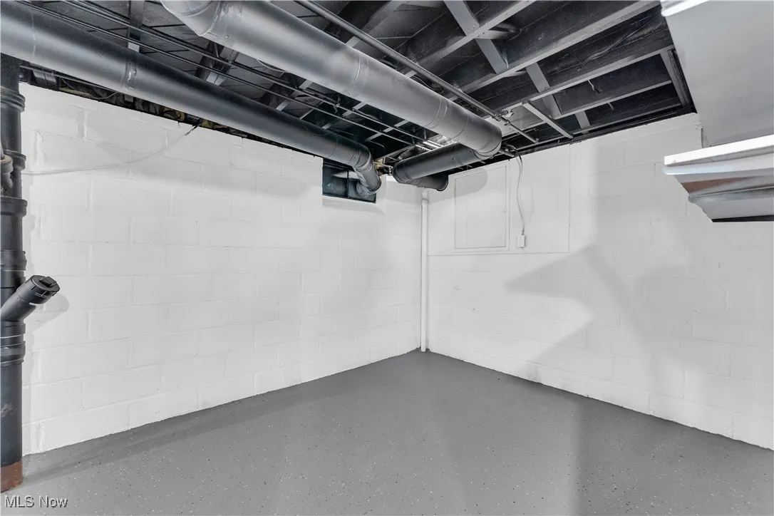 View of unfinished basement