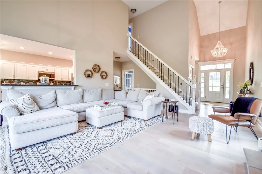 Two story family room