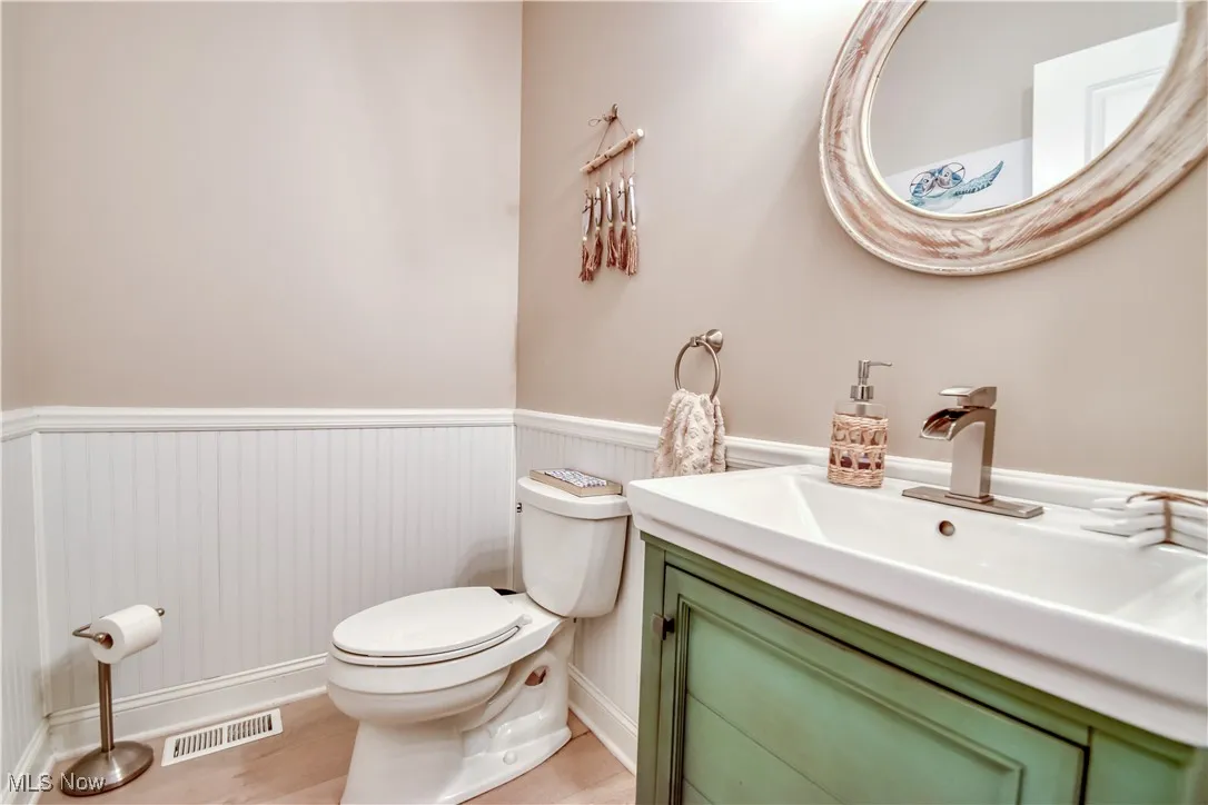 First floor powder room