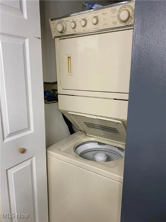 Stack washer-dryer in closet