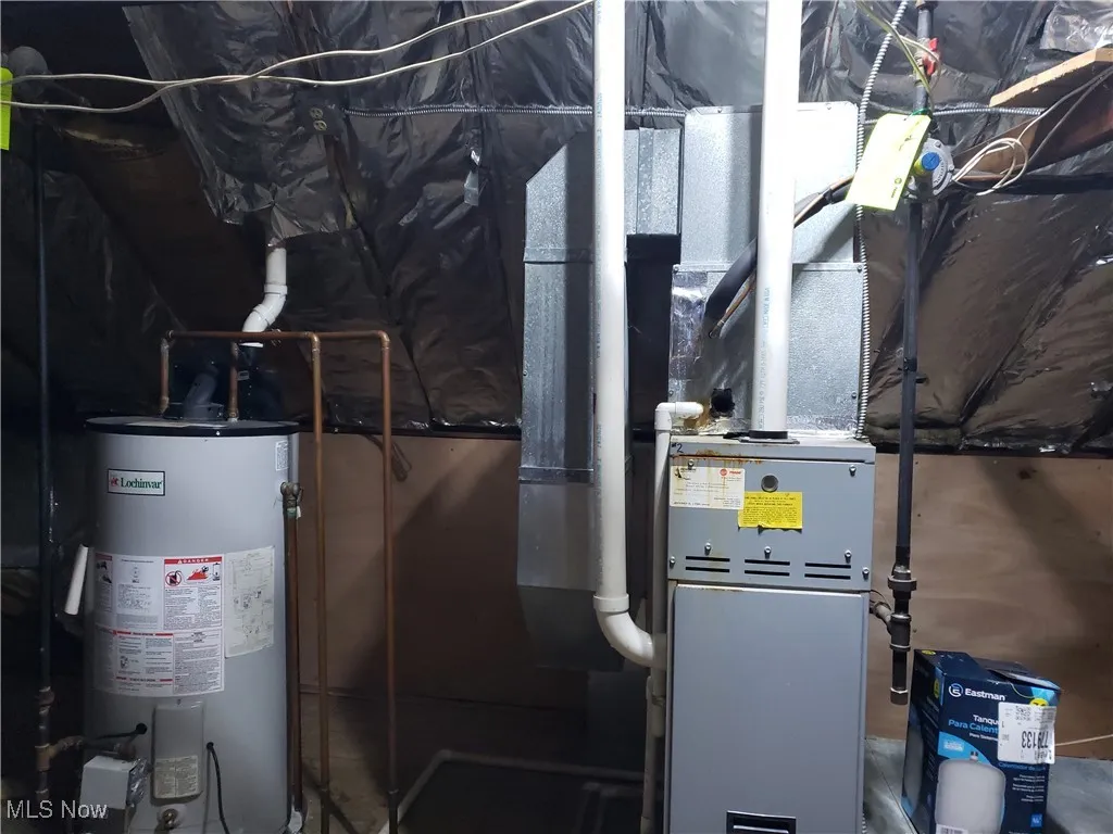 Utility room with gas water heater