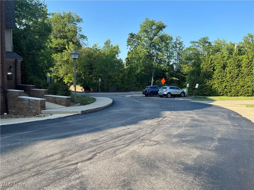 View as you pull out of the driveway of the Townhouse.