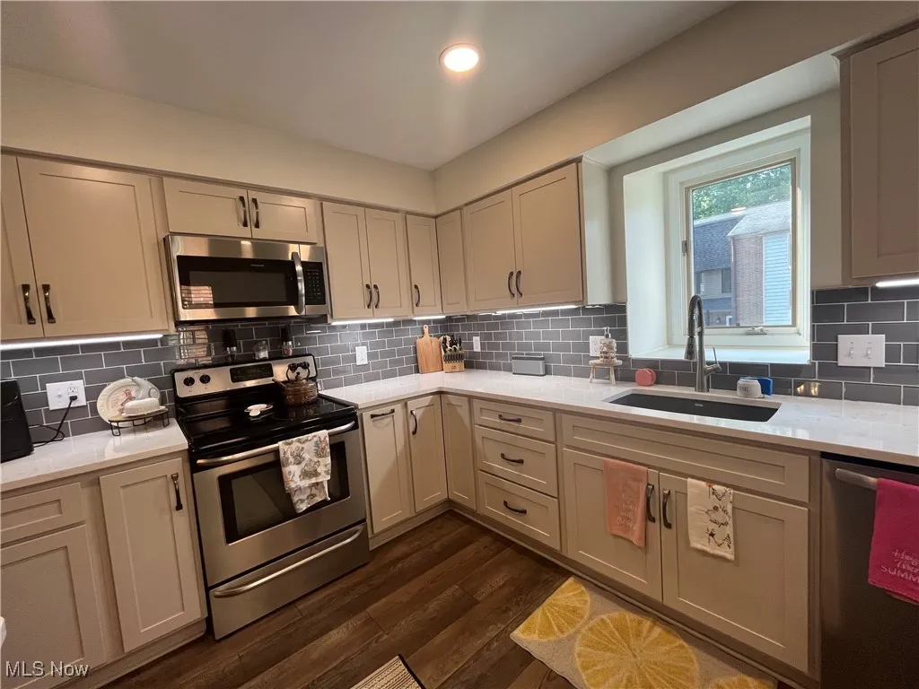 Enjoy cooking with modern appliances and lots of countertop space.