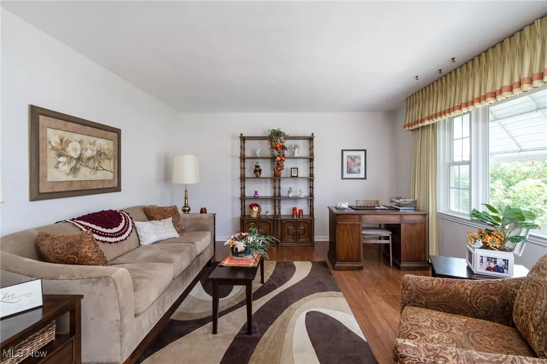 Living room with engineered wood flooring