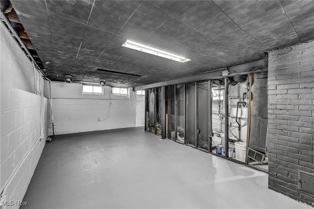 View of below grade area