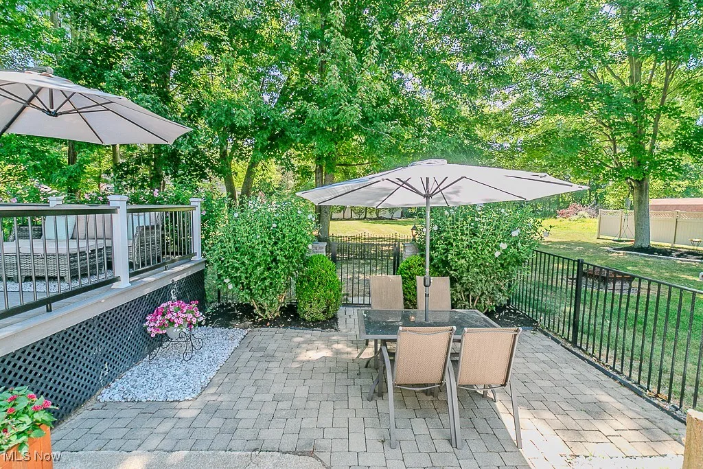 View of patio with outdoor dining space