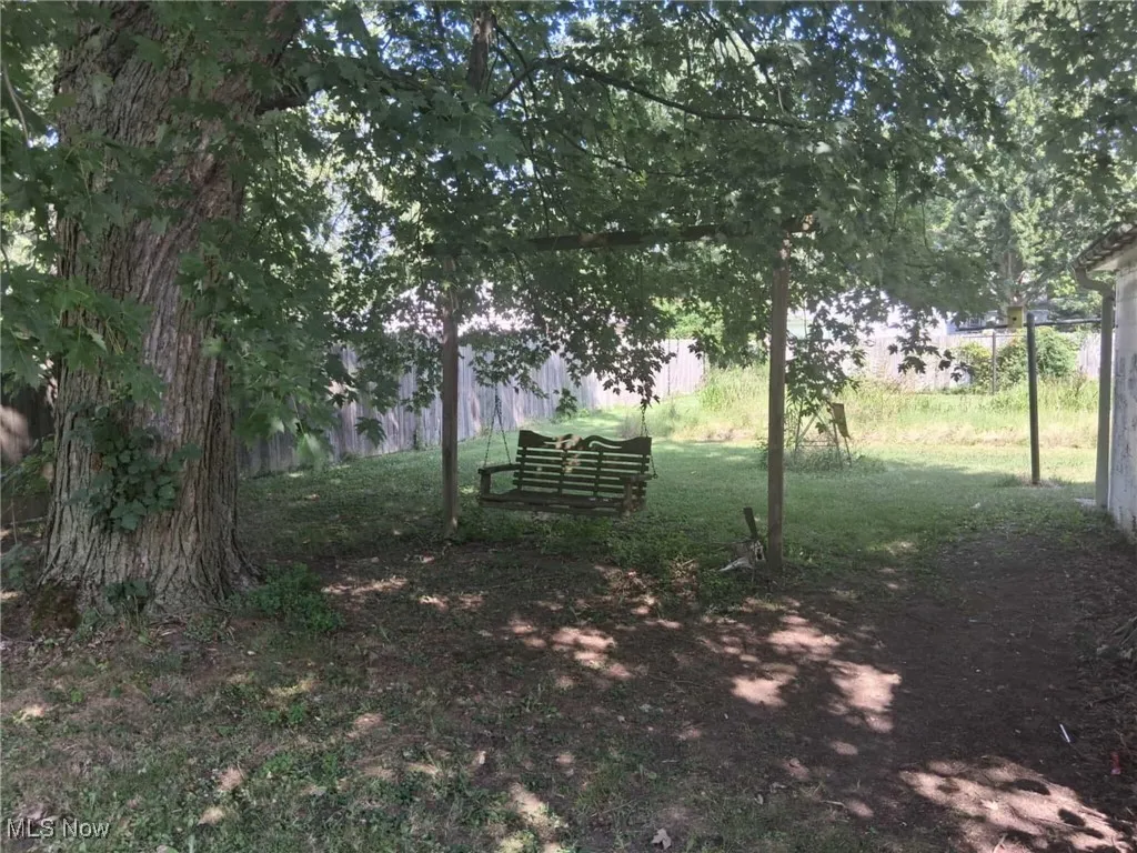 View of grassy yard