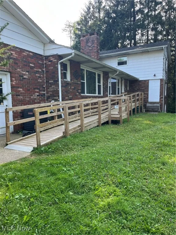 Disability access in backyard into house.