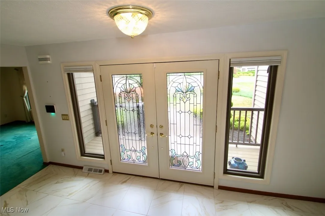 Entryway with french doors