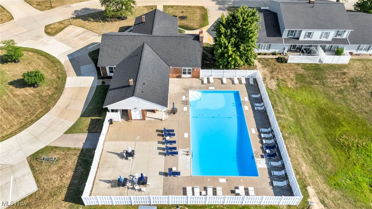 Bird's eye view of a pool