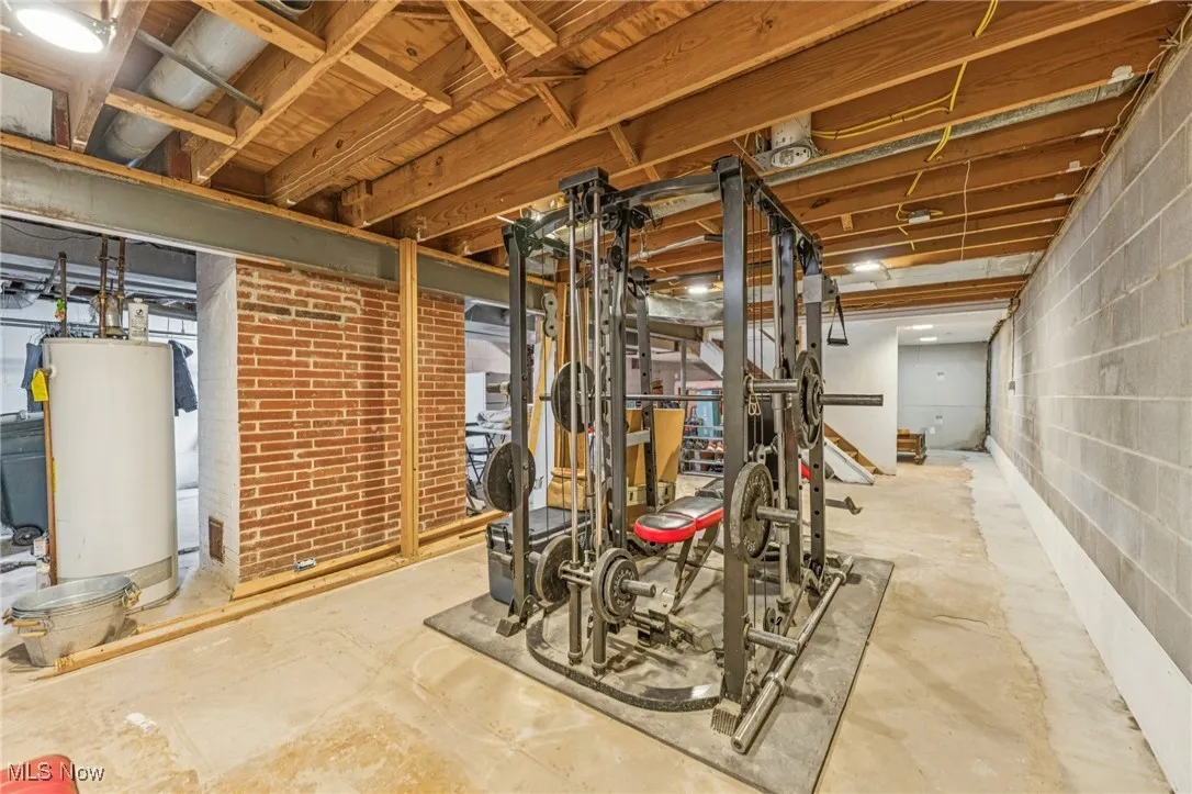 Unfinished below grade area with gas water heater