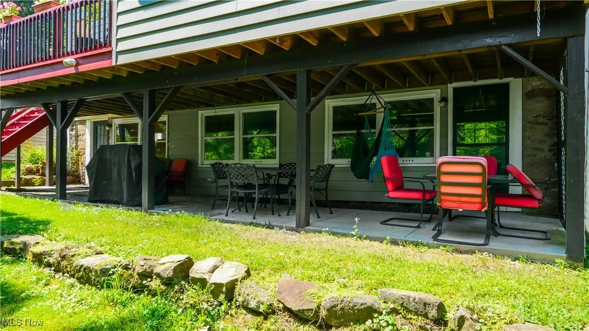 Lower level patio area used by 2nd floor tenant just off the walk out basement
