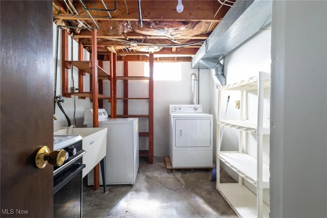Laundry room featuring washer and dryer