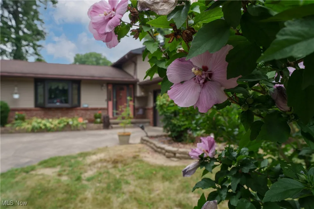 View of front of home featuring brick siding and concrete driveway