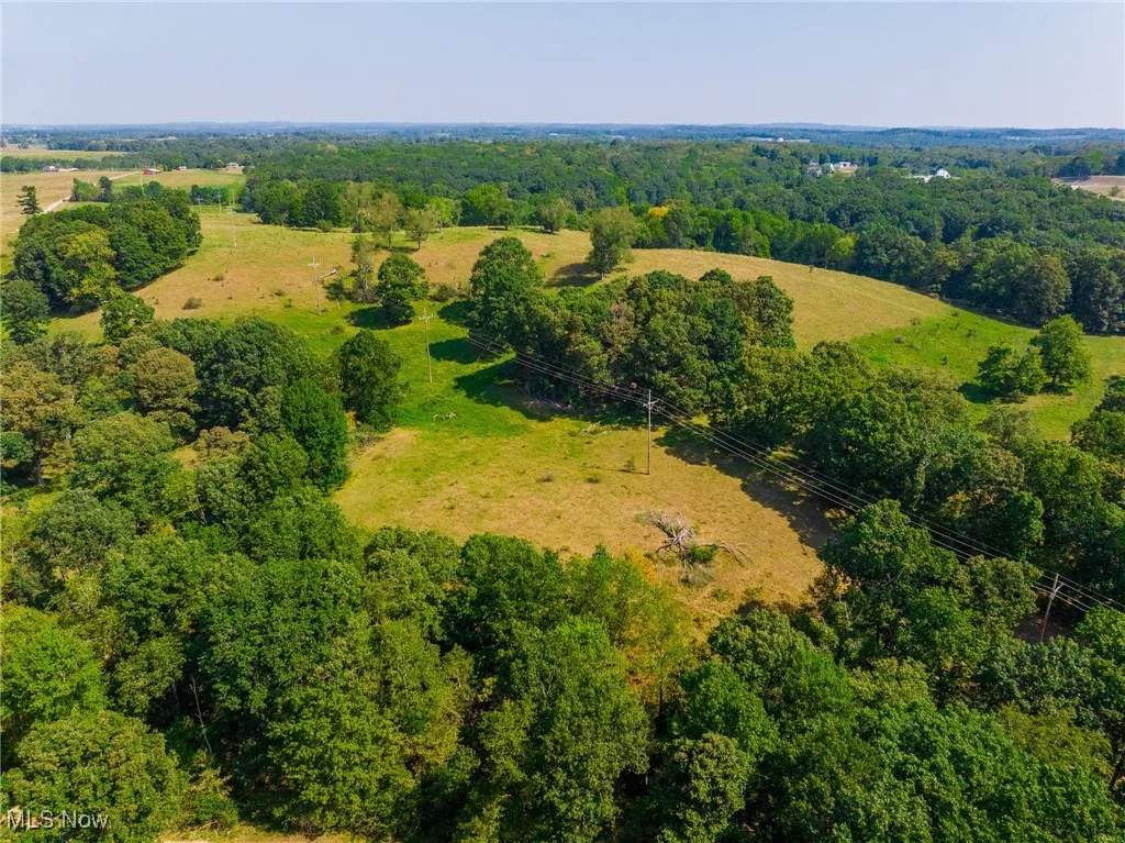 Bird's eye view of a heavily wooded area