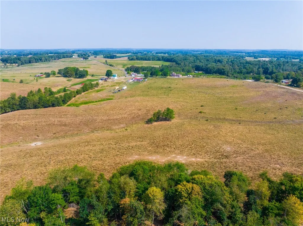 Aerial view of sparsely populated area