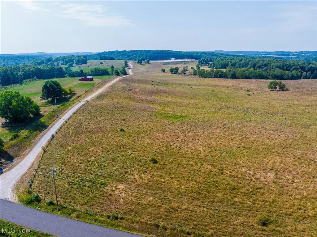 Aerial view of sparsely populated area