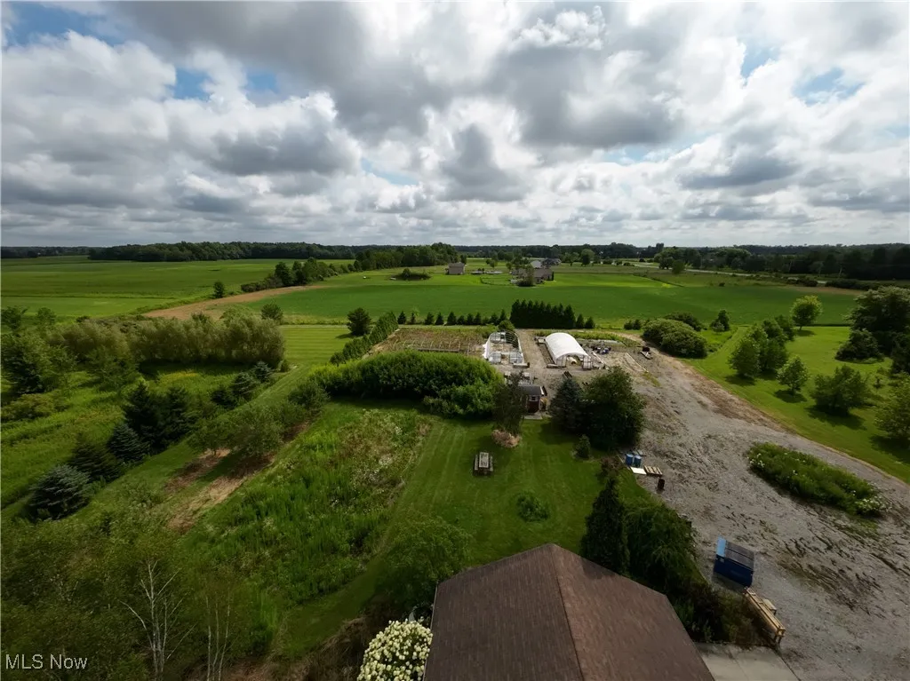 Aerial view of sparsely populated area