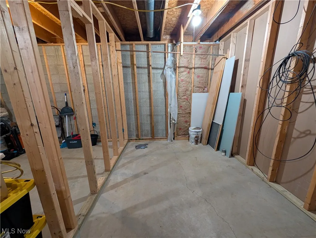 View of unfinished below grade area