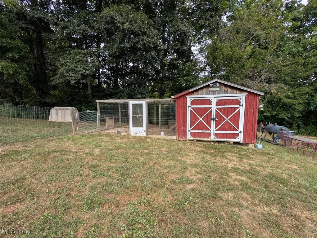 View of shed featuring exterior structure