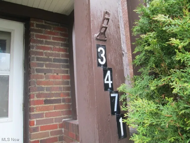 Exterior view of brick siding
