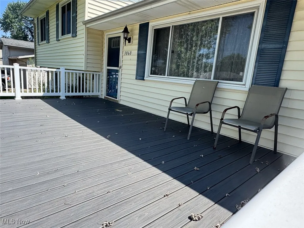 View of wooden deck