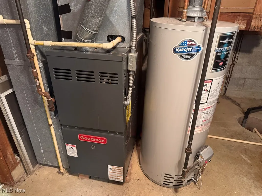 Utility room with gas water heater