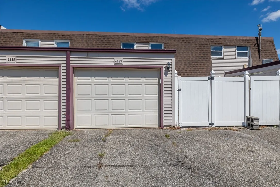 Garage featuring a gate