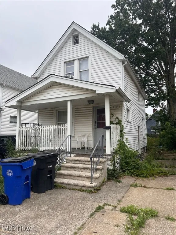 Bungalow-style home featuring covered porch