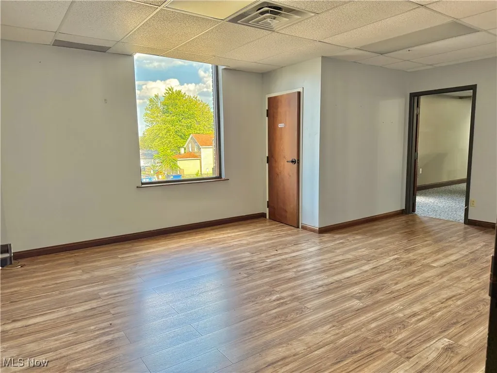 Office #1. View of the city! Facing East! 19'x14'.