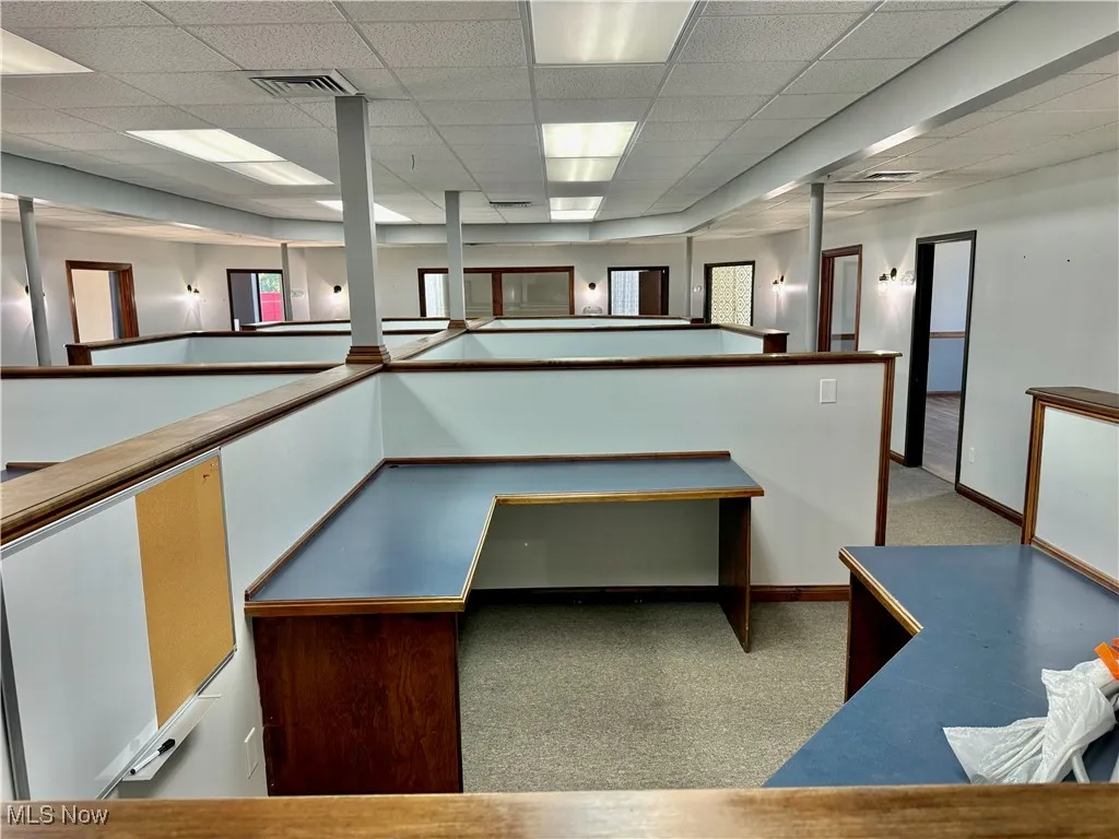 6 Cubicles in all! Measuring approx. 11'x8'. Plenty of space in each, with wall outlets as well.