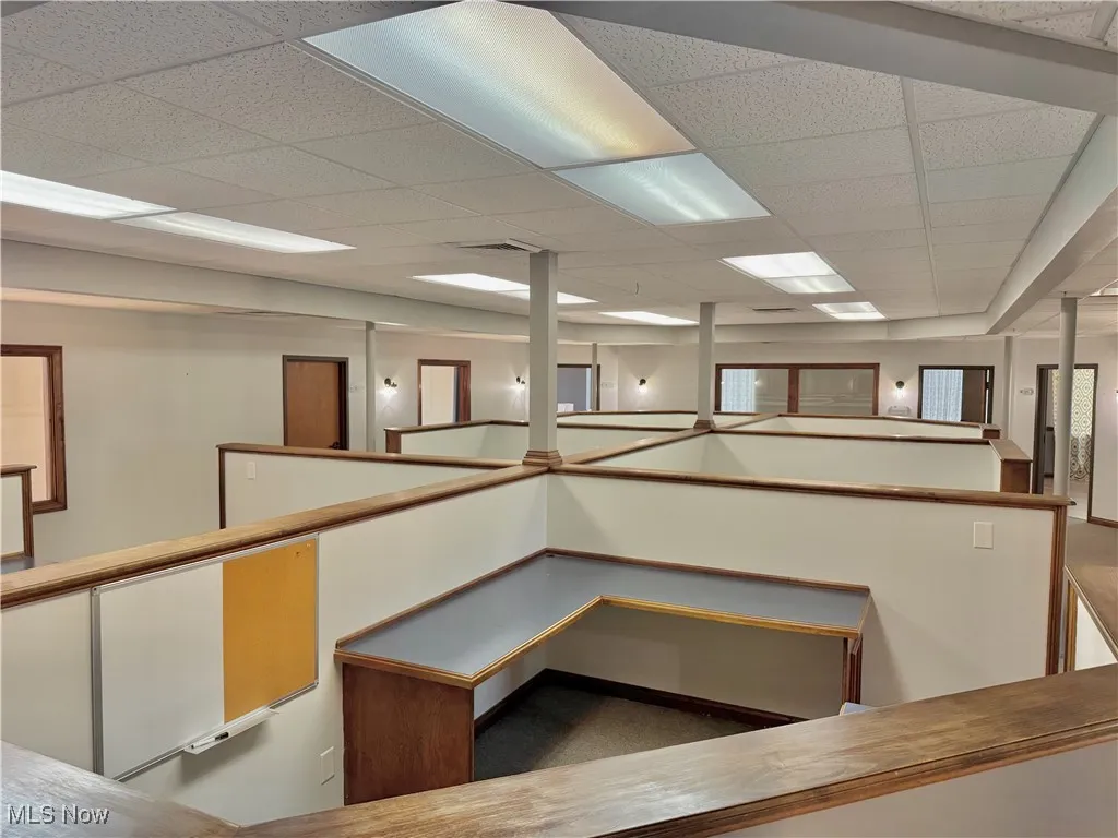 6 Cubicles in all! Measuring approx. 11'x8'. Plenty of space in each, with wall outlets as well.