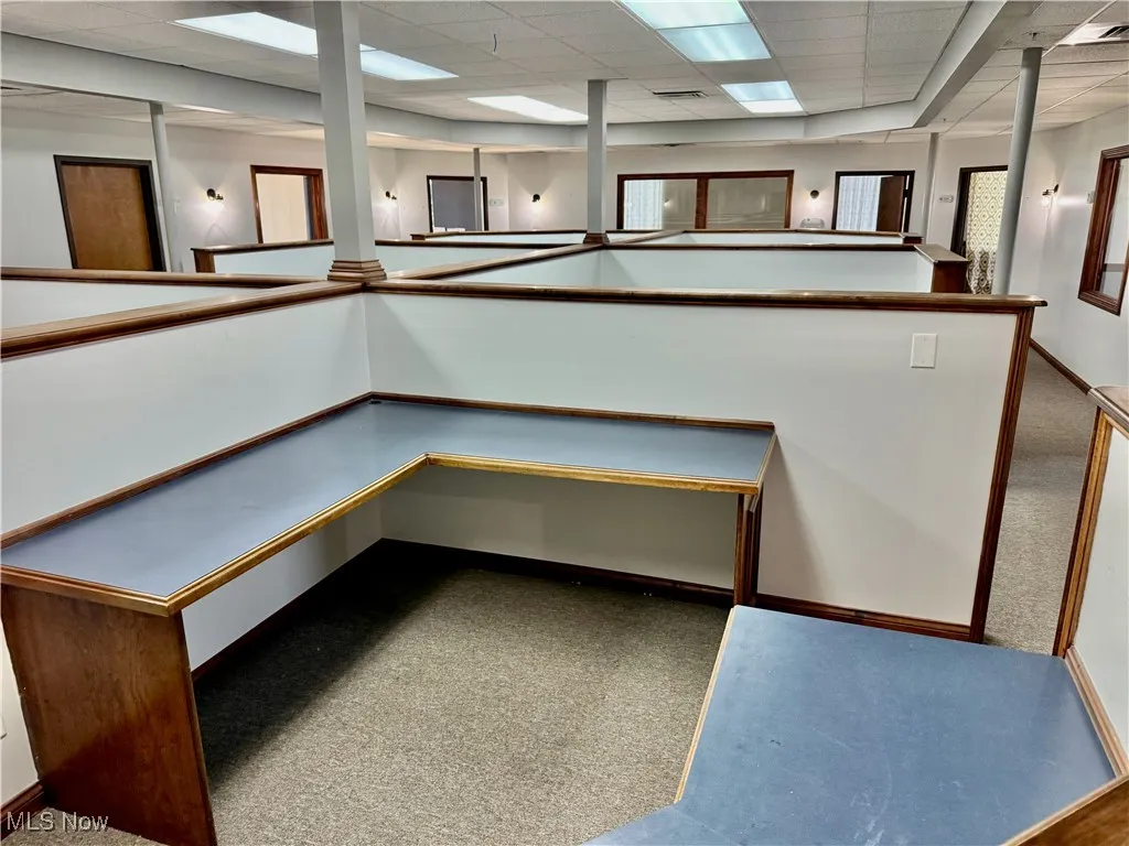 6 Cubicles in all! Measuring approx. 11'x8'. Plenty of space in each, with wall outlets as well.