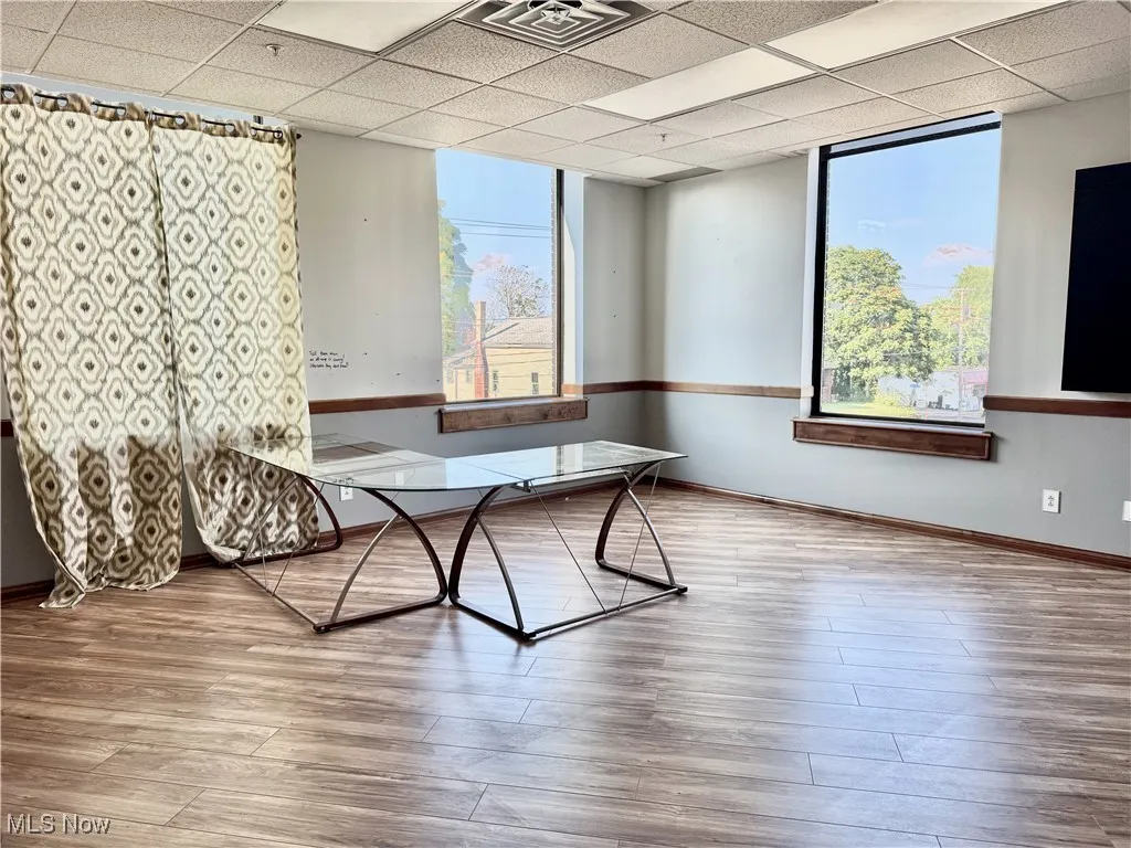 Welcome Executives, to the main office suite! Facing downtown Massillon, this is easily one of, if not the, most spacious suites in the city, with the best view! Measuring 17'x18', and with access to your junior assistant or finance department next door. Also, accessability to the Executive Conference Room! Impress your clients and vendors when they come to visit...there's no better view in town!