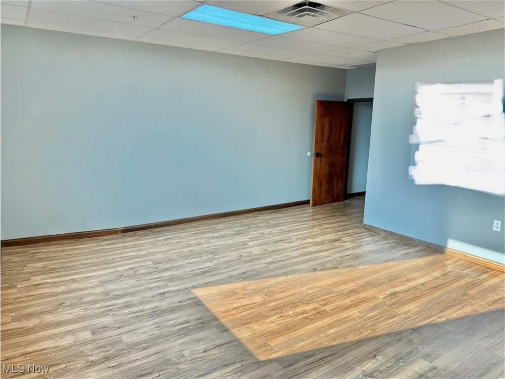 Managers! This is Office #9, facing West. This space is private, has a nearby room for either conferencing, or even additional private office space, and is away from all other spaces. Measures 19'x18'.